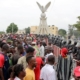 Opposition supporters gather during a protest calling for the immediate resignation of President Faure Gnassingbe in Lome, Togo, September 7, 2017. REUTERS/Stringer